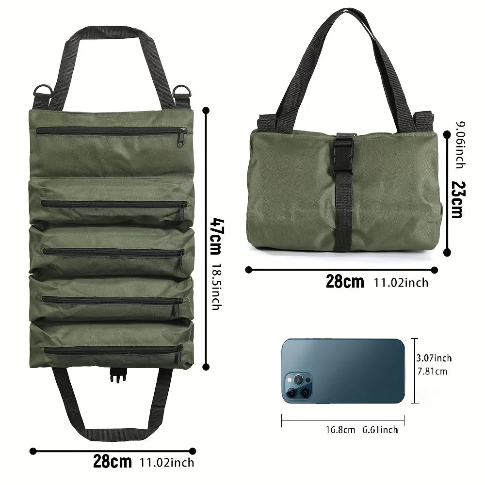 Multi-Purpose Tool Bag High Quality Professional Multi Pocket Hardware Tools Pouch Roll UP Portable Small Tools Organizer Bag